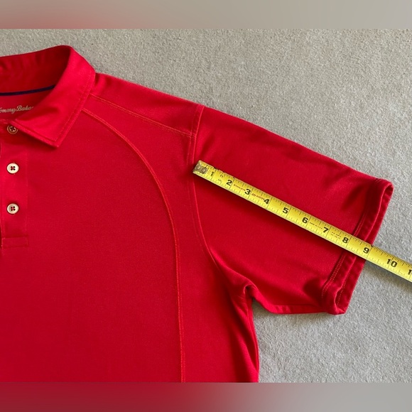 Tommy Bahama Men’s Red Polo Shirt Size Large – Rayon/Polyester Blend - Picture 5 of 7
